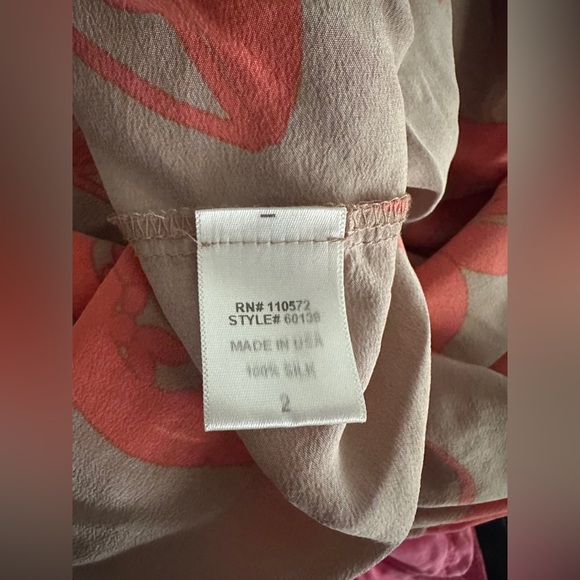 CYNTHIA VINCENT Floral Maxi Dress SIZE 2 SMALL Red Brown Tan Casual Flowy Breezy - Picture 8 of 8